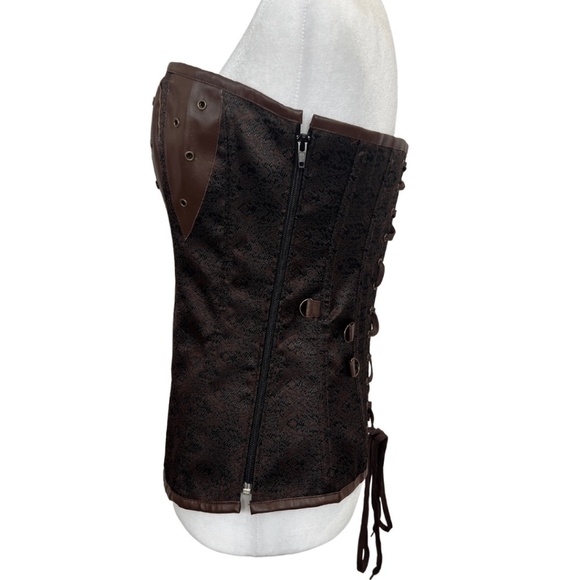 Charmian Steampunk Spiral Steel Boned Corset - Picture 4 of 6